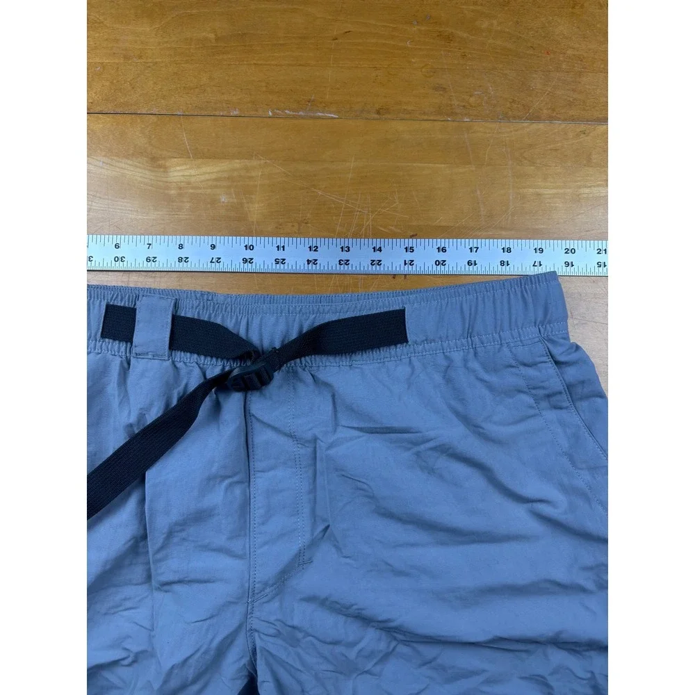 The North Face Mens Gray FlashDry Hiking Shorts XL Belted Mesh Lined 7 Inseam